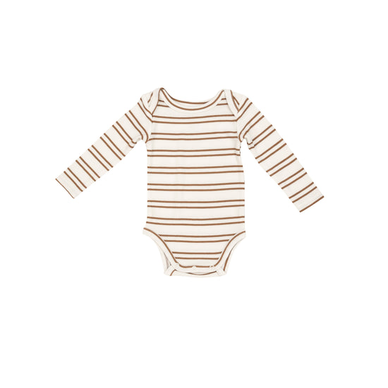 Rib Bodysuit, Cashew & Sugar Swirl