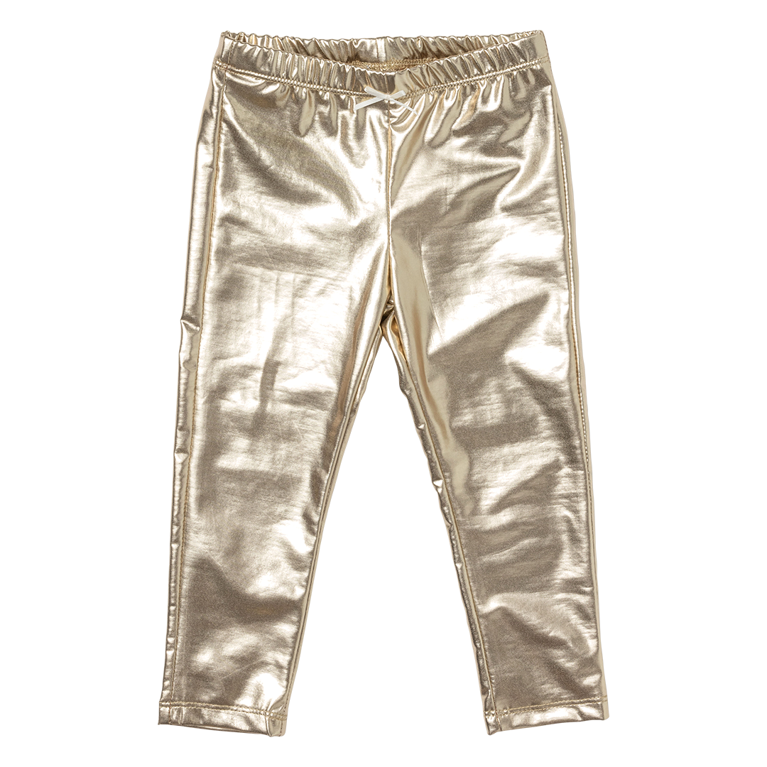 Load image into Gallery viewer, Gold Lame Legging

