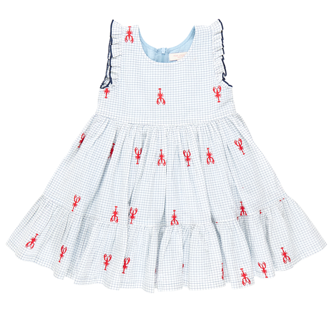 Kelsey Dress, Lobster Check