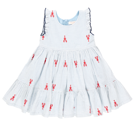 Kelsey Dress, Lobster Check