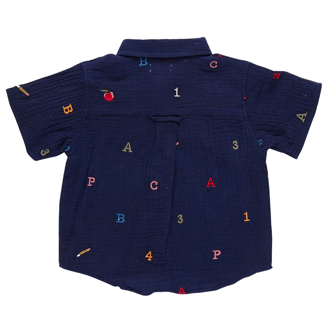 Alphabet Embroidery Jack Shirt