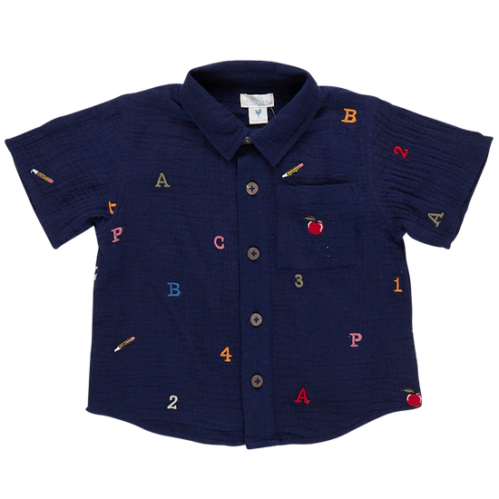 Alphabet Embroidery Jack Shirt
