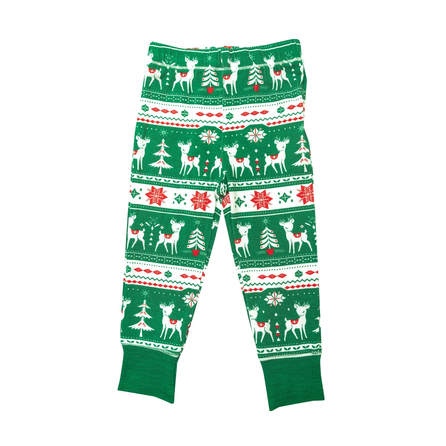 Vintage Deer Green Fair Isle Lounge Set