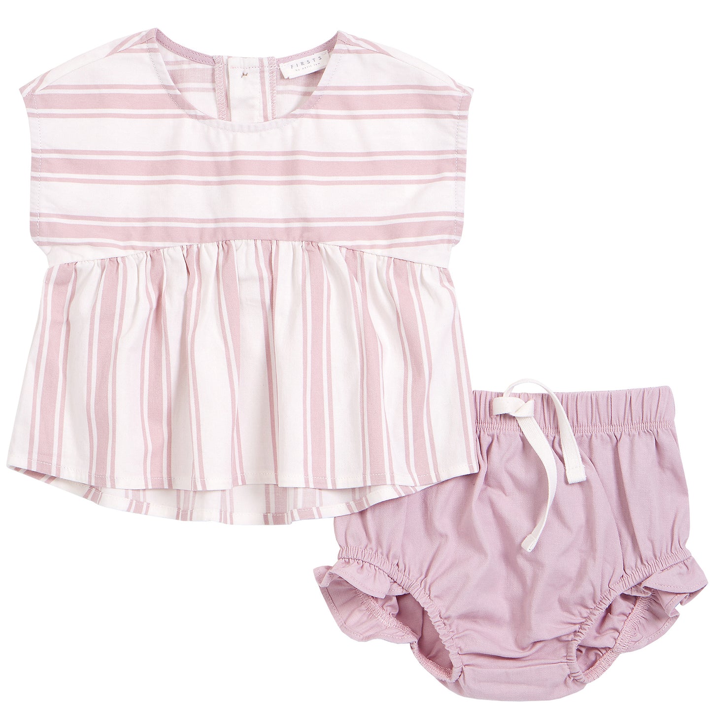 Lavender Stripes Outfit Set