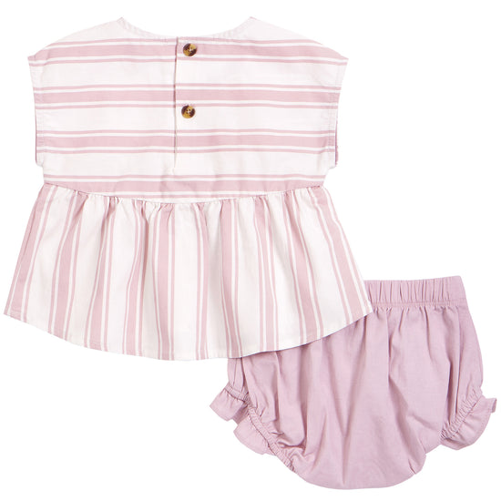 Lavender Stripes Outfit Set