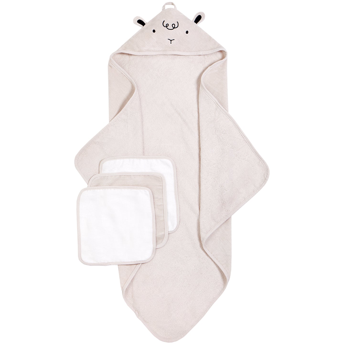 Little Lamb Hooded Towel and Wash Cloths