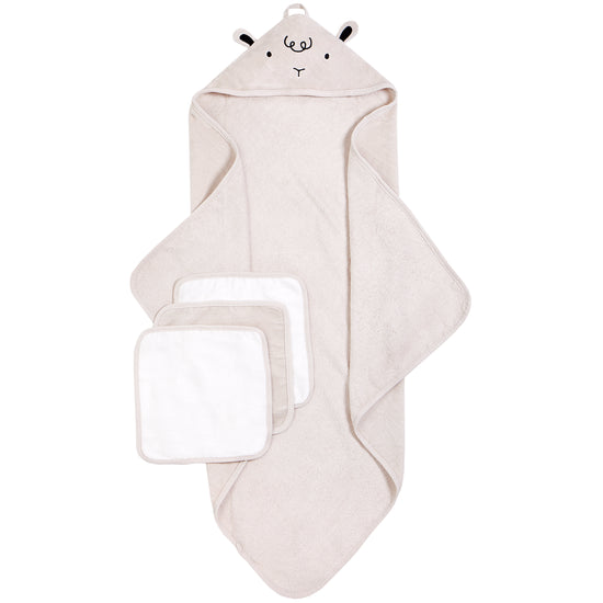 Little Lamb Hooded Towel and Wash Cloths