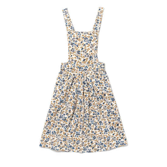 Load image into Gallery viewer, Pinafore Skirt, Blue Vine
