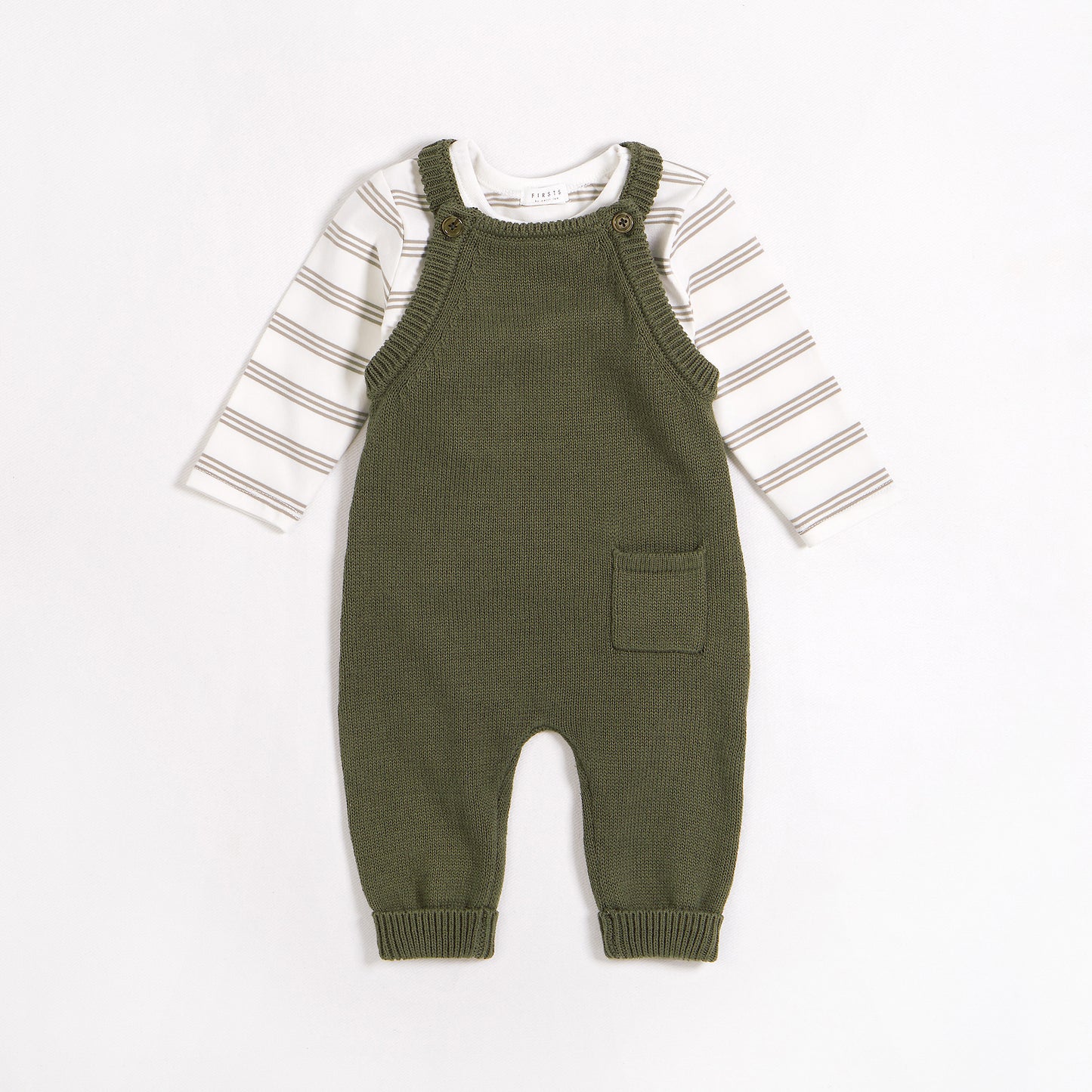 Hunter Green Overalls Set