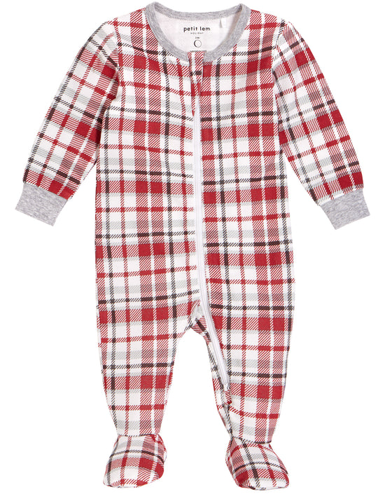 Holiday Plaid Footed Sleeper