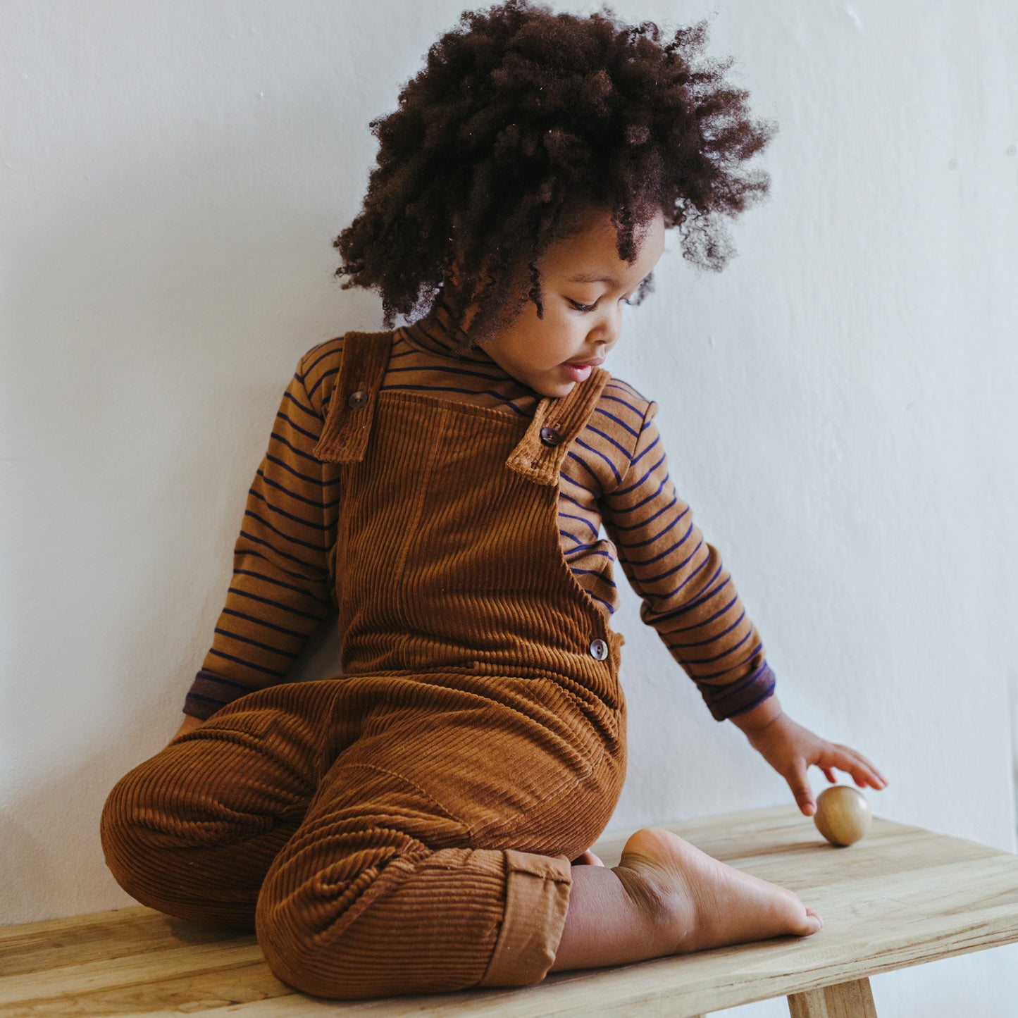 Organic Corduroy Overalls, Toffee