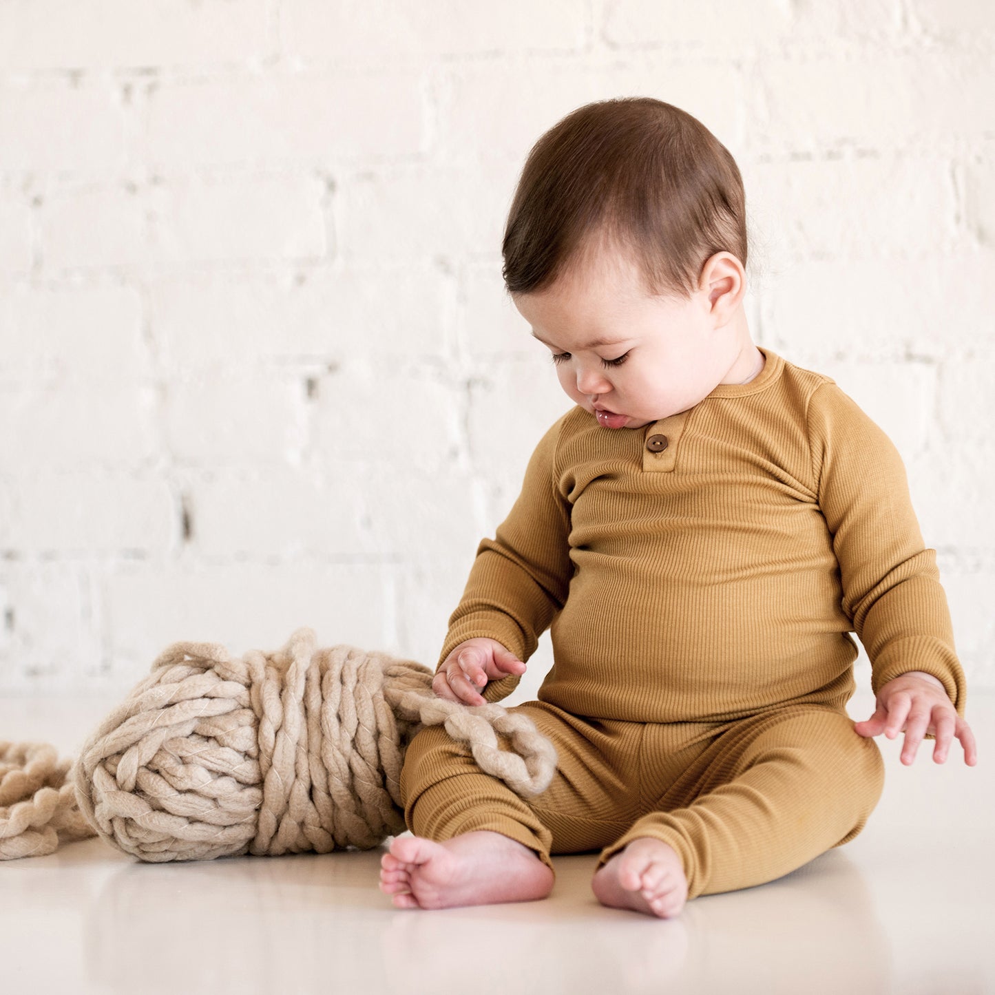 Organic Leggings, Ochre