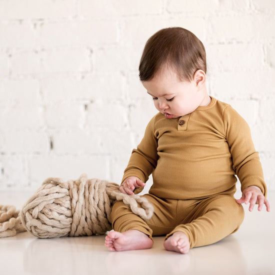 Organic Leggings, Ochre
