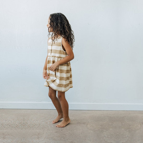Load image into Gallery viewer, Organic Tank Dress, Honey Stripe
