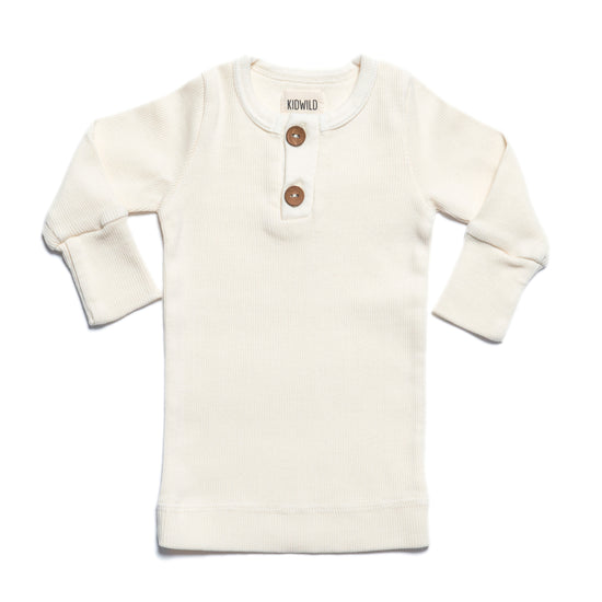 Organic Long Sleeve Top, Vanilla