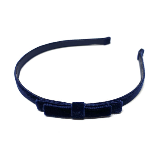 Velvet Headband, Navy