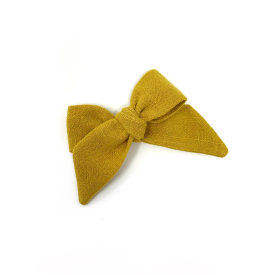 Load image into Gallery viewer, Baby Tied Bow, Mustard
