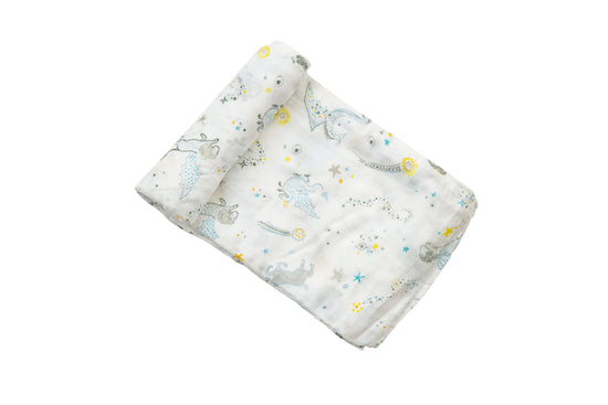 Yellow Star Lovie & Celestial Blue Swaddle Set