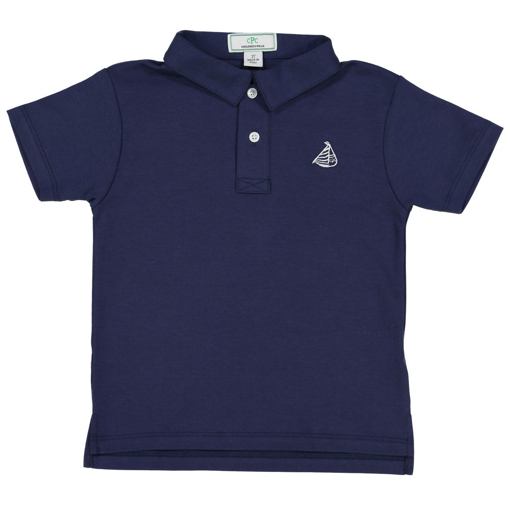 Henry Short Sleeve Polo, Medieval Blue