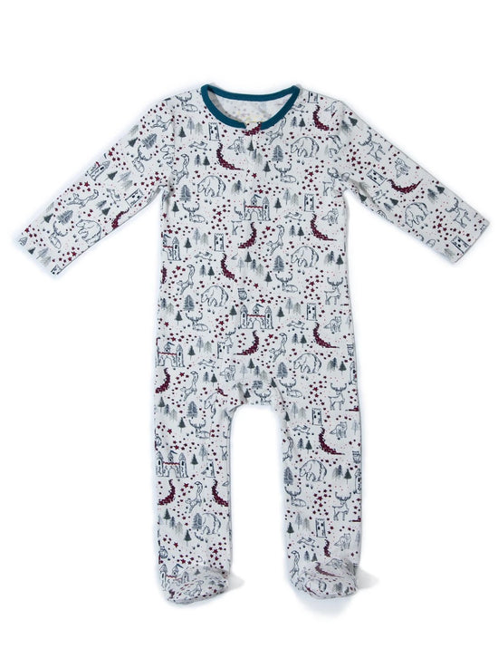 Classic Zipper Footie, Holiday Castle