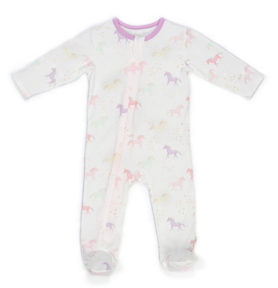 Classic Zipper Footie, Unicorns