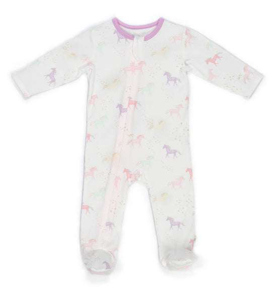 Classic Zipper Footie, Unicorns